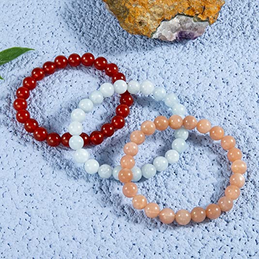 Healing Crystals Handmade 8mm Round Beads Stretch Bracelet