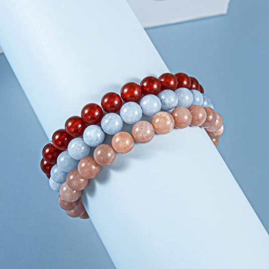 Healing Crystals Handmade 8mm Round Beads Stretch Bracelet