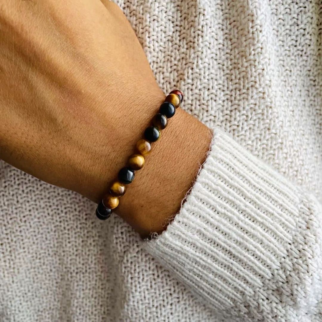 1pcs trinity tiger eye bracelet ignite the fire within you and dissipate anything