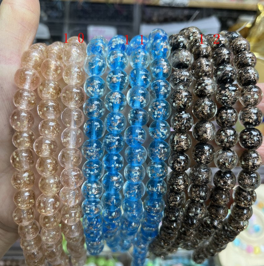 10mm Murano glowing loose beads
