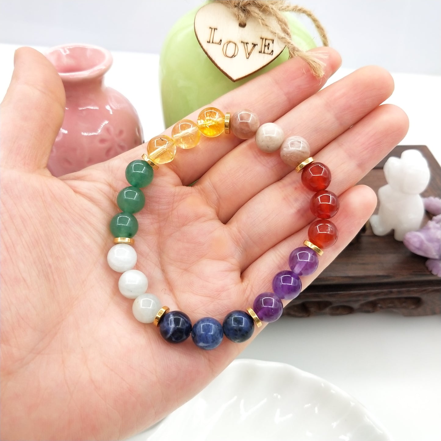 7 Chakra stone bracelet
