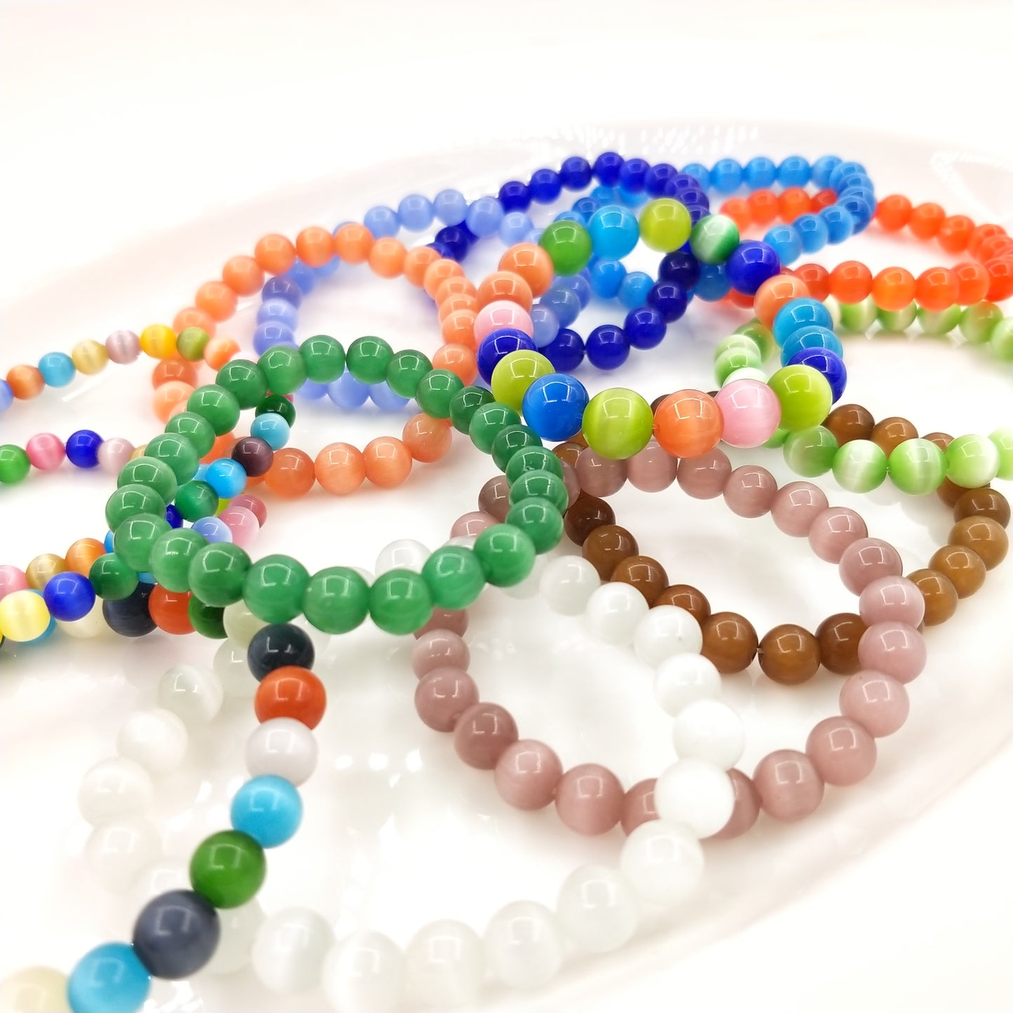 8mm 18cm bracelet cat eye bracelet new,more colors could choose