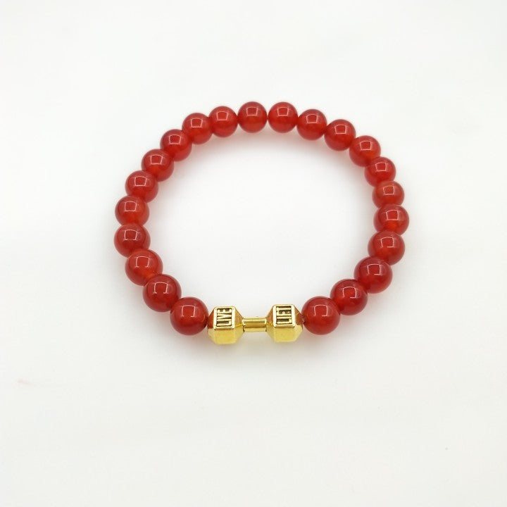 dumbbell gemstone bracelet