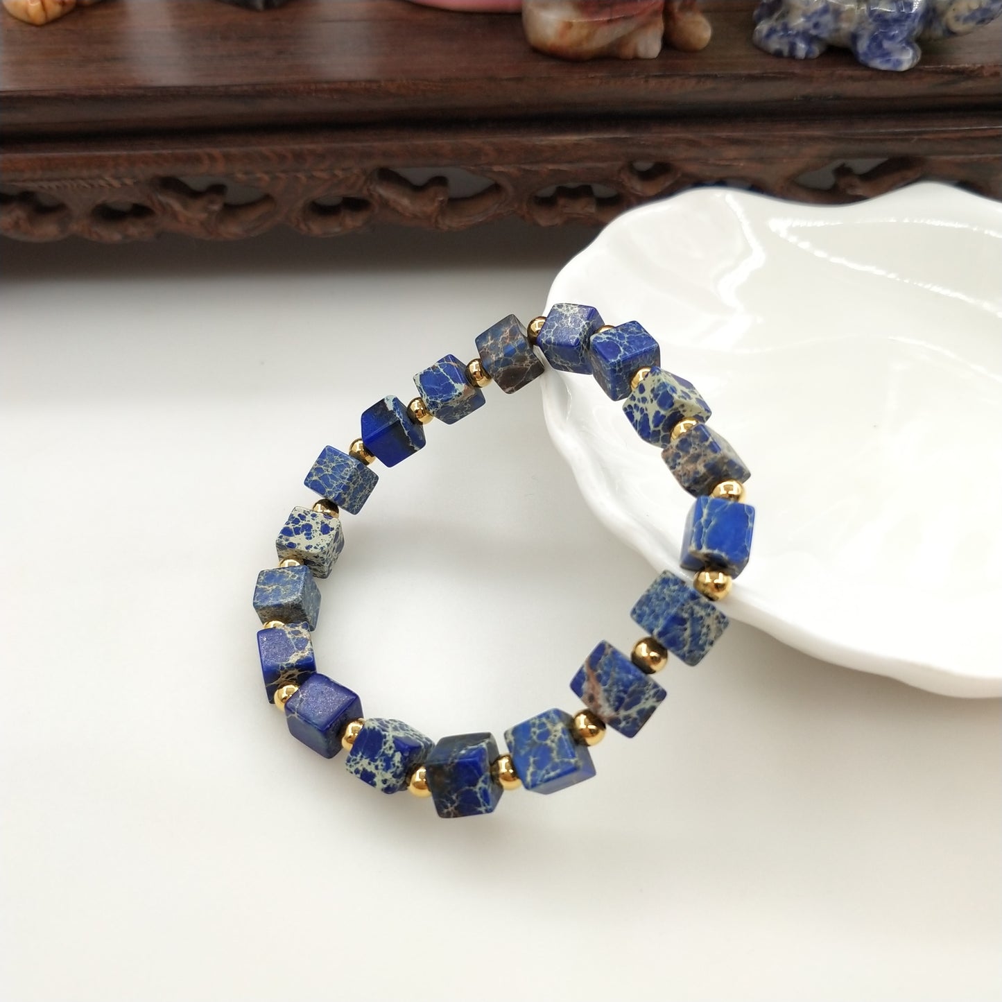 cubic jasper bracelet