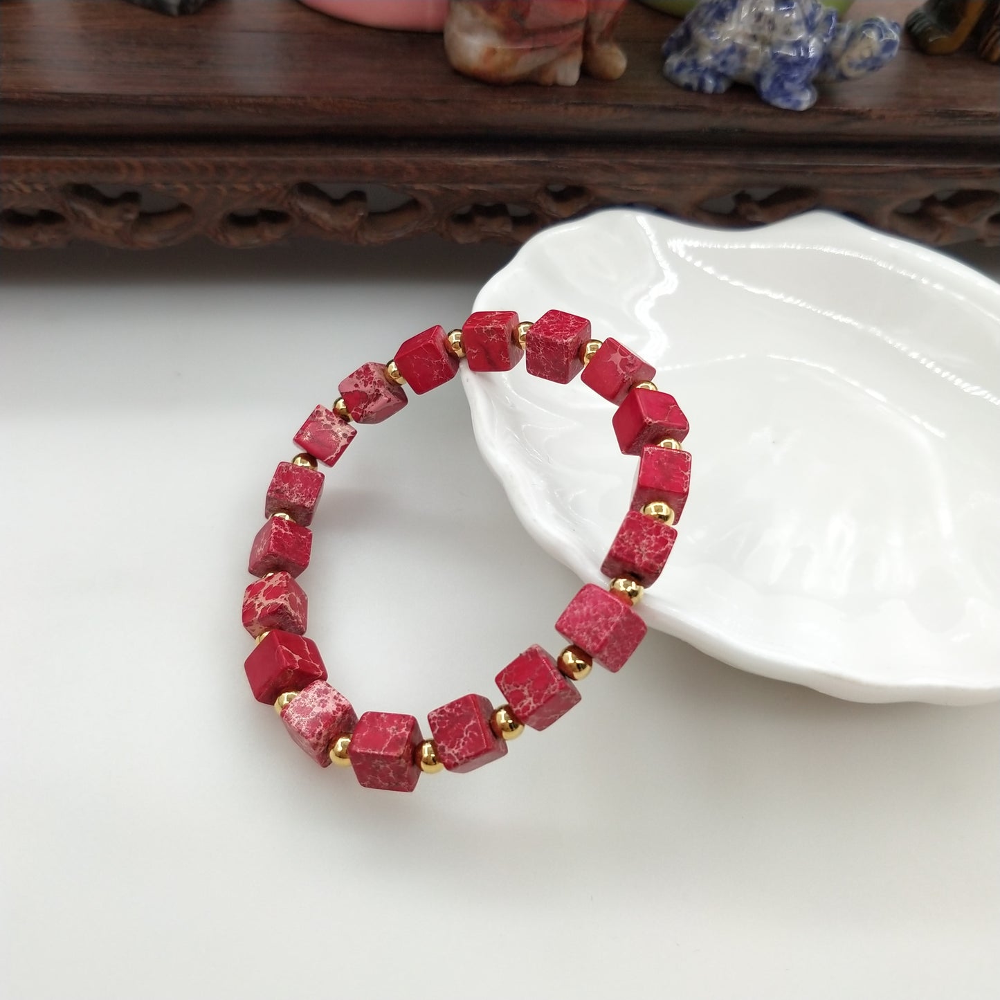 cubic jasper bracelet