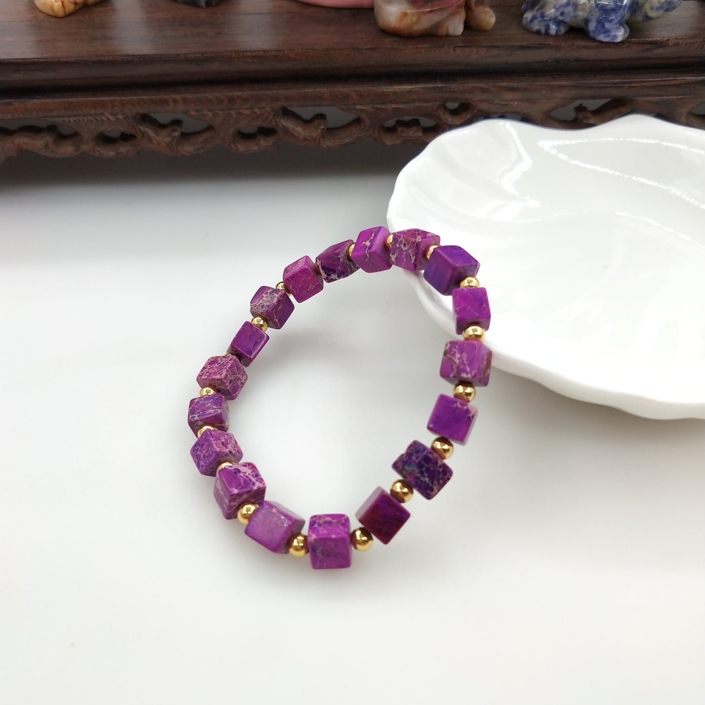 cubic jasper bracelet