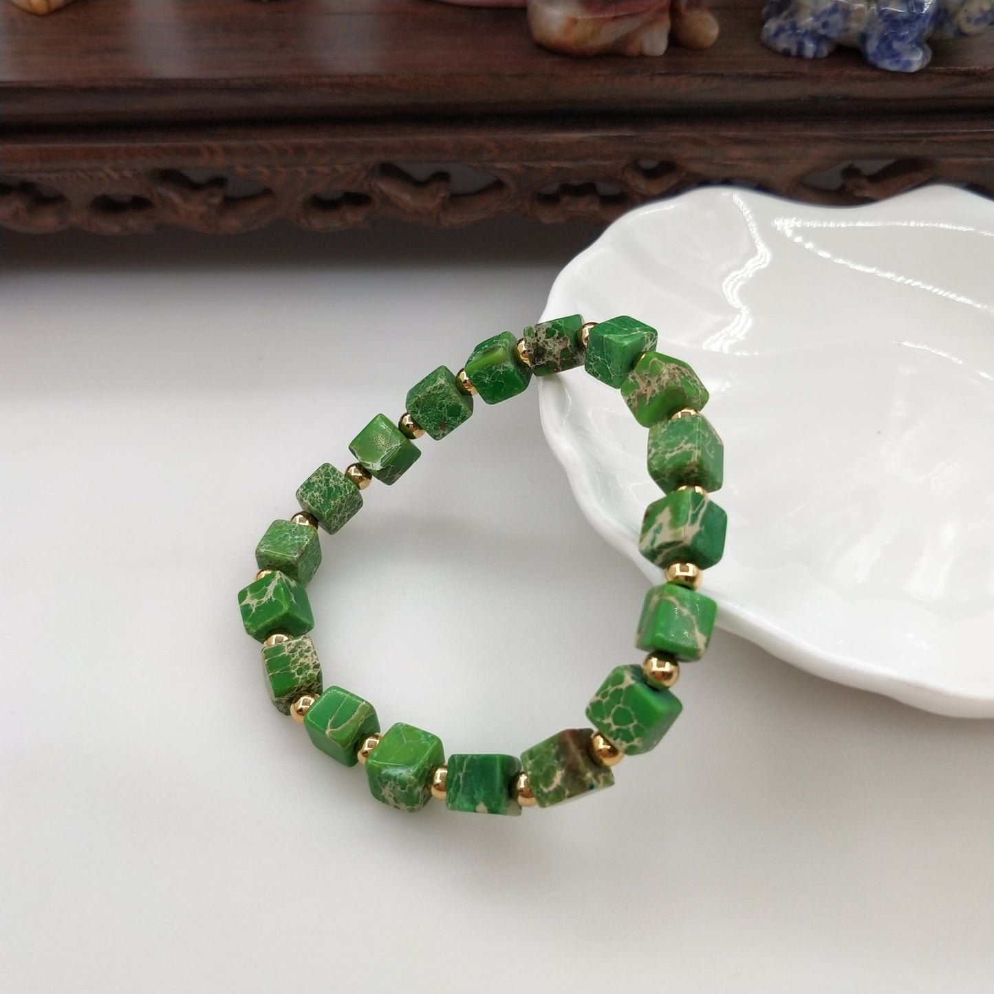 cubic jasper bracelet