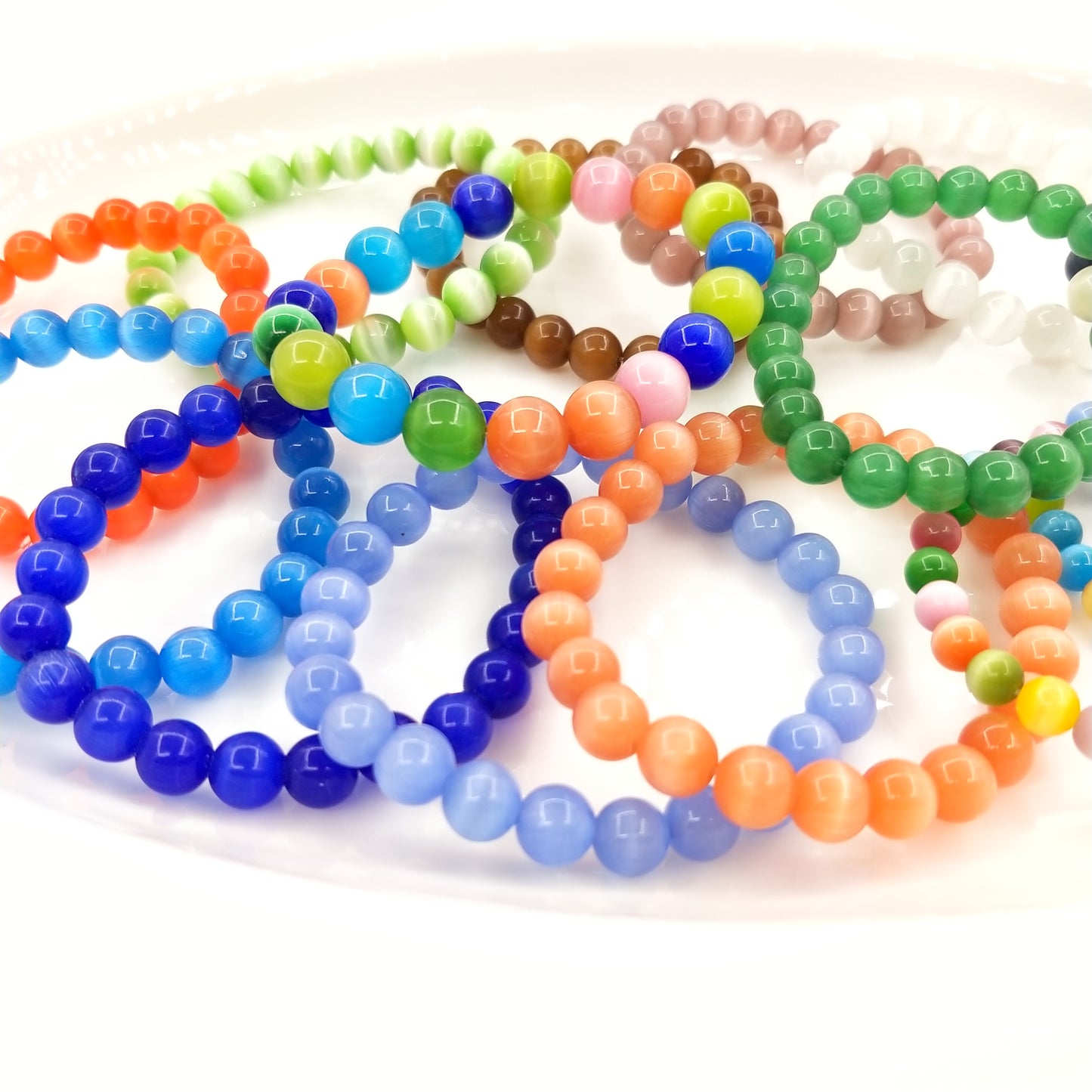 8mm 18cm bracelet cat eye bracelet new,more colors could choose
