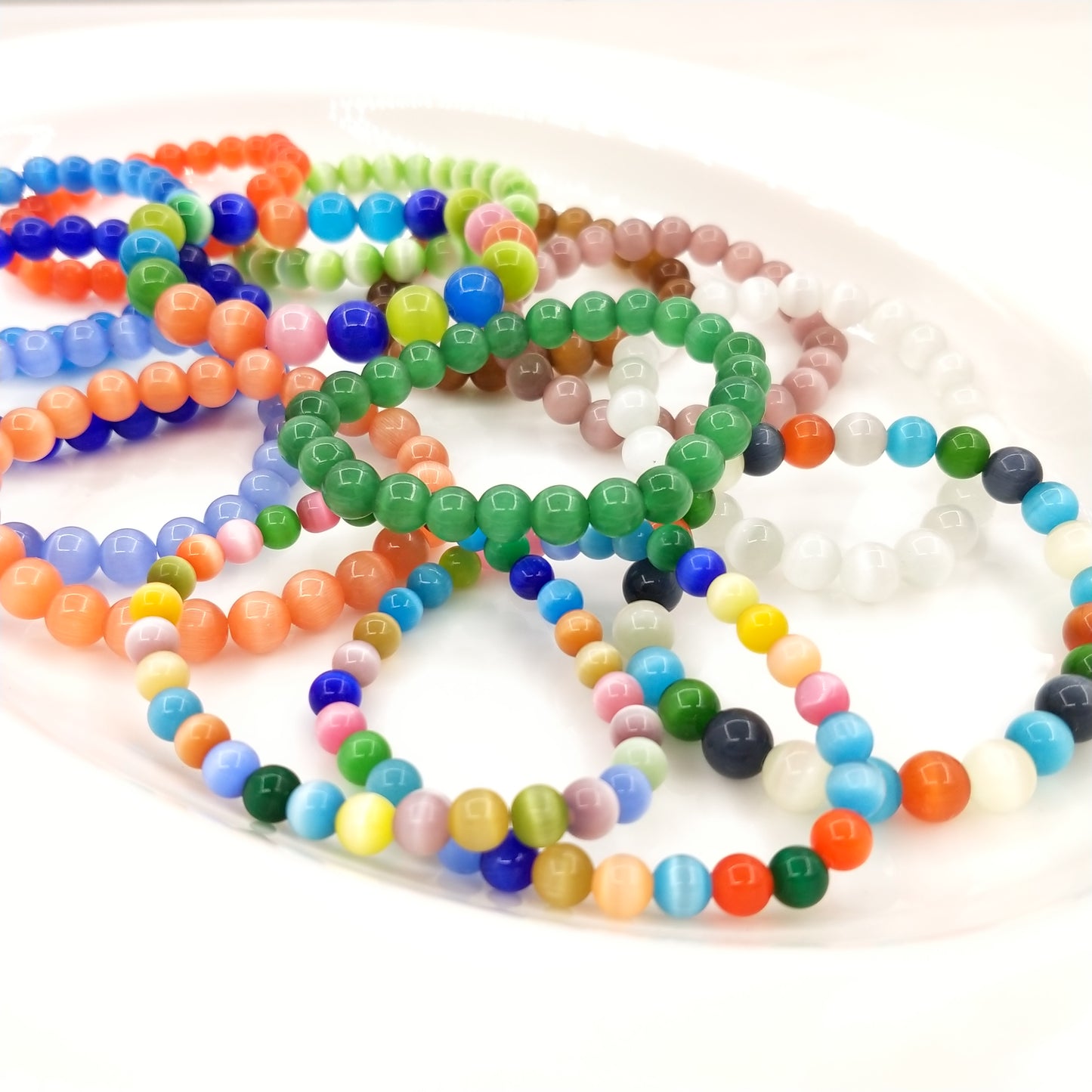 8mm 18cm bracelet cat eye bracelet new,more colors could choose