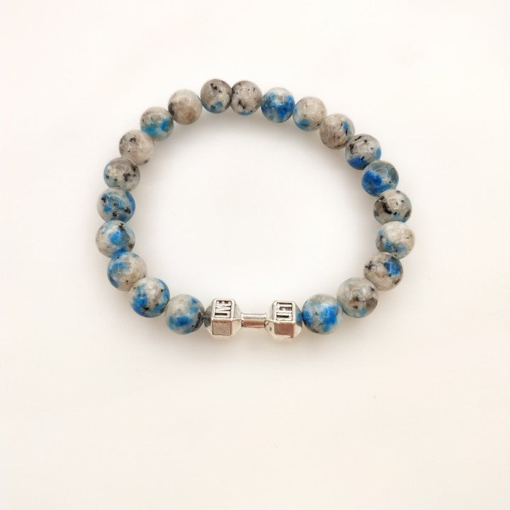 dumbbell gemstone bracelet
