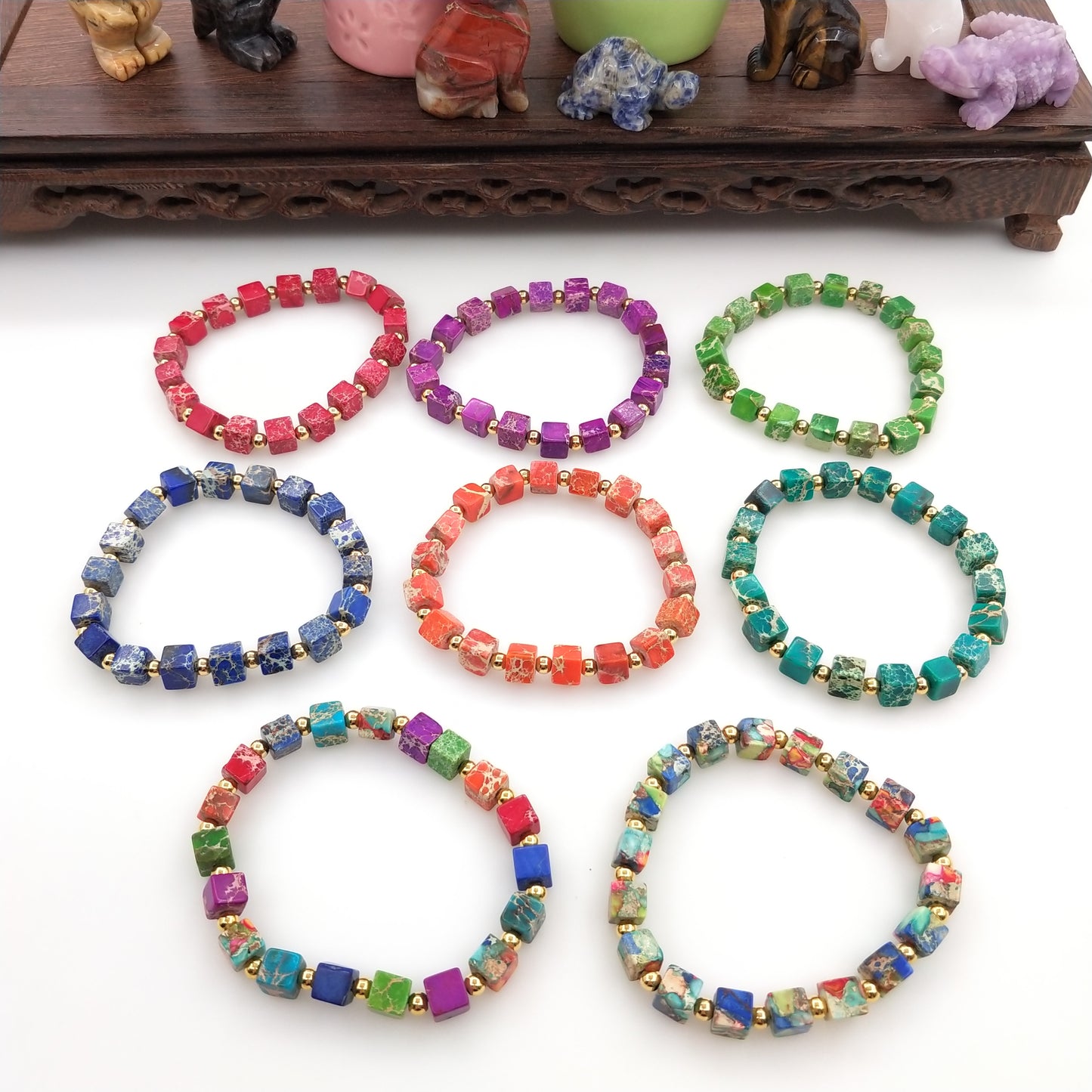 cubic jasper bracelet