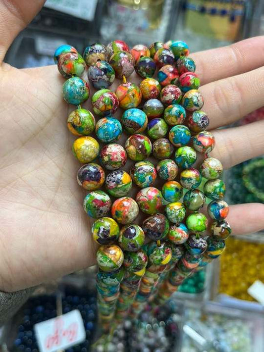 ----loose beads Colorful jasper