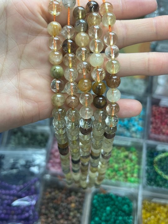 ----loose beads 8mm Colorful rutilated