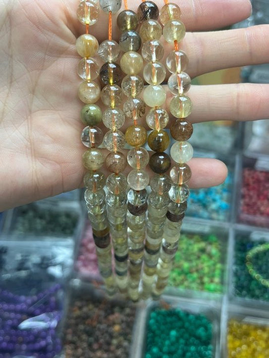 ----loose beads 8mm Colorful rutilated