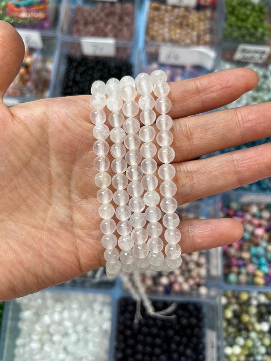 ----DIY white calcite 6mm 8mm 10mm-tt