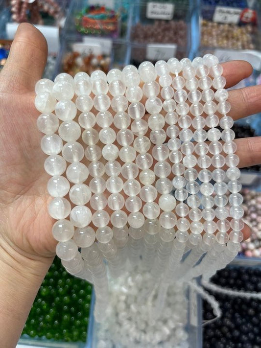 ----DIY white calcite 6mm 8mm 10mm-tt