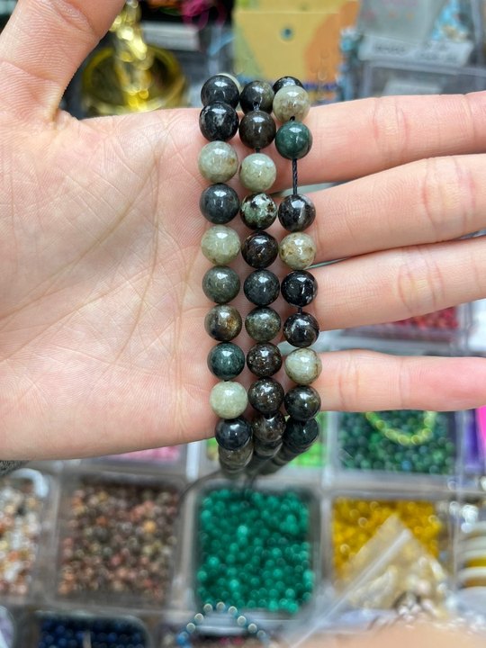 ----loose beads 8mm Golden mica