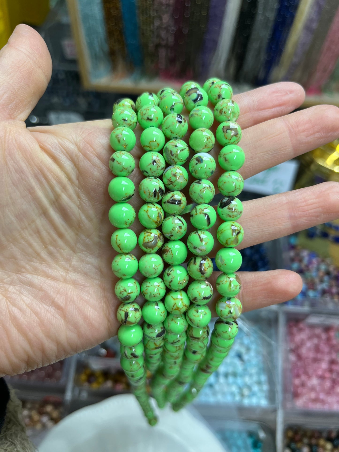 new immitation shell 8mm Round Loose Beads