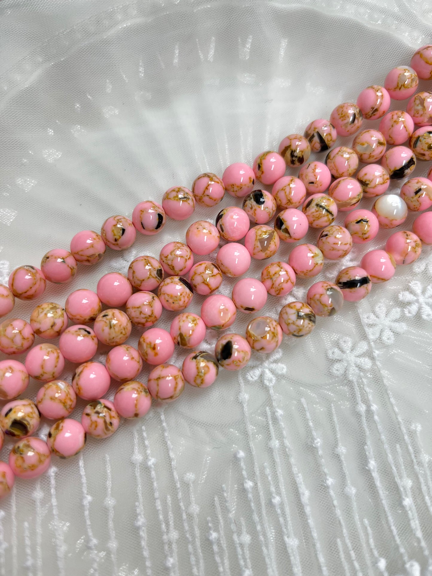 new immitation shell 8mm Round Loose Beads