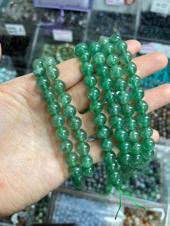 ----loose beads 8mm Green strawberry