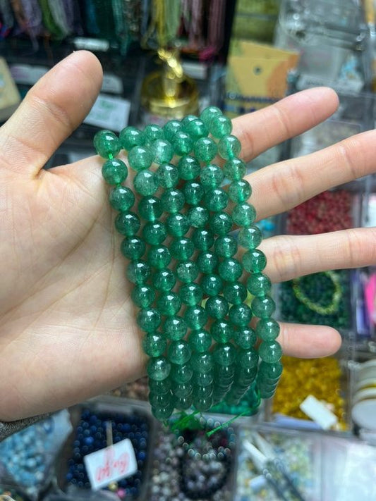 ----loose beads 8mm Green strawberry