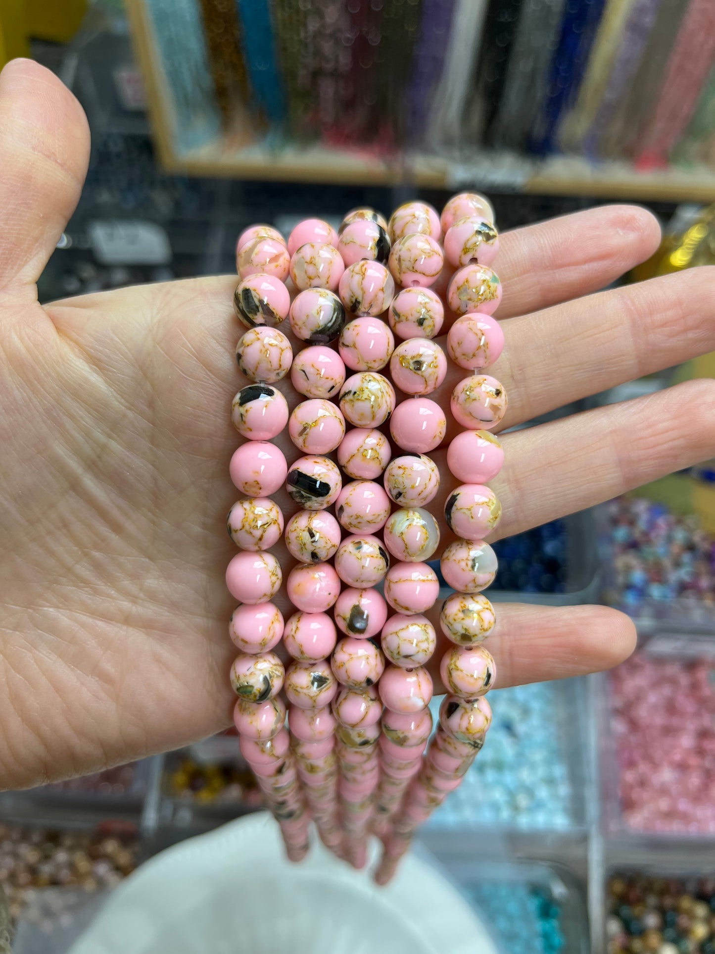 new immitation shell 8mm Round Loose Beads