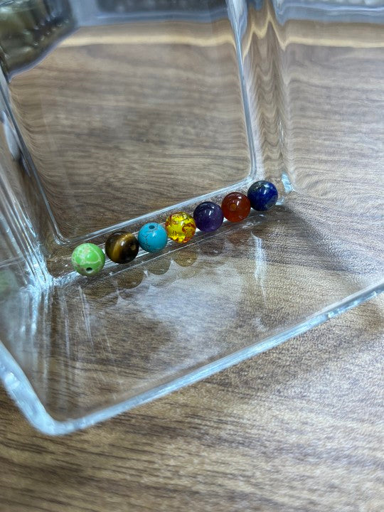 -----DIY 7 Charka gemstone beads-7pcs