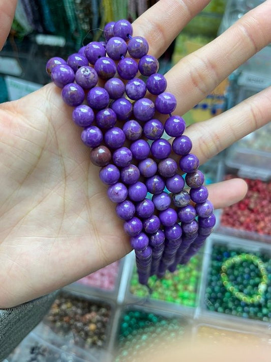 ----Loose beads 8mm Purple mica