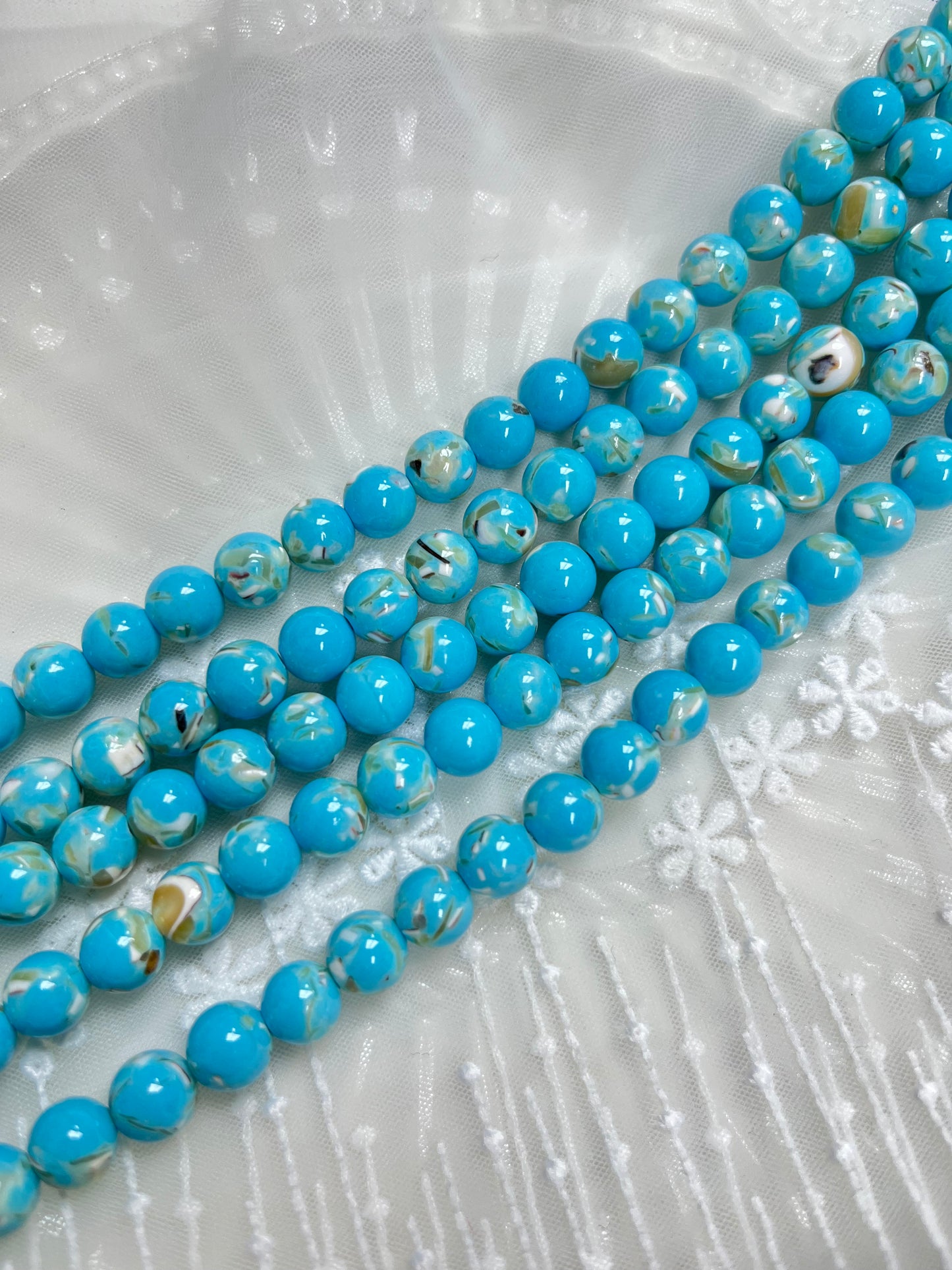 new immitation shell 8mm Round Loose Beads