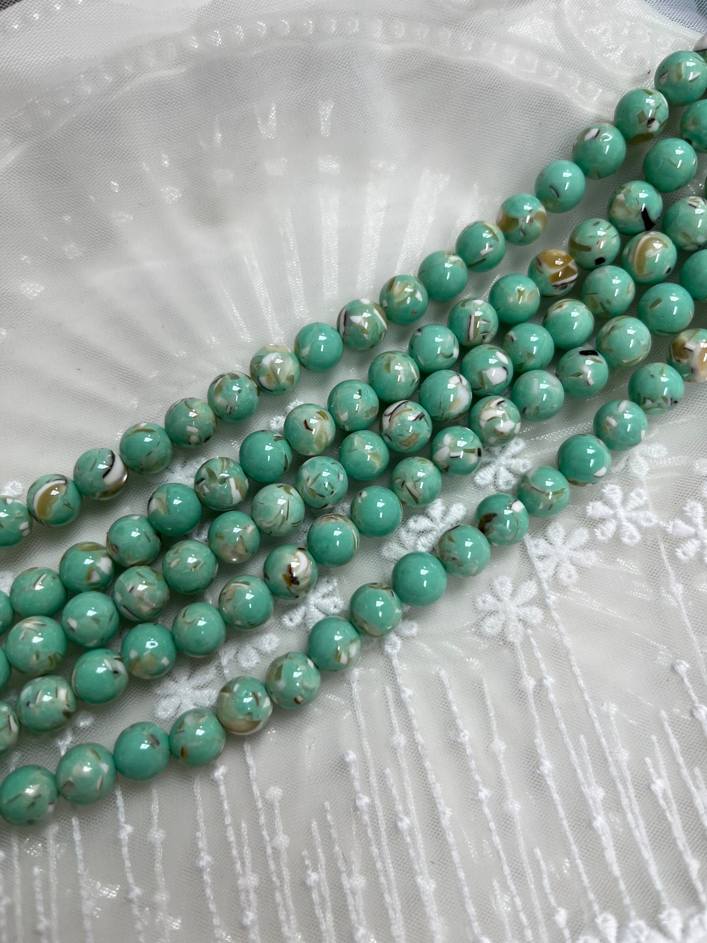 new immitation shell 8mm Round Loose Beads