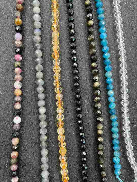 -----DIY 6mm faceted gemstone beads