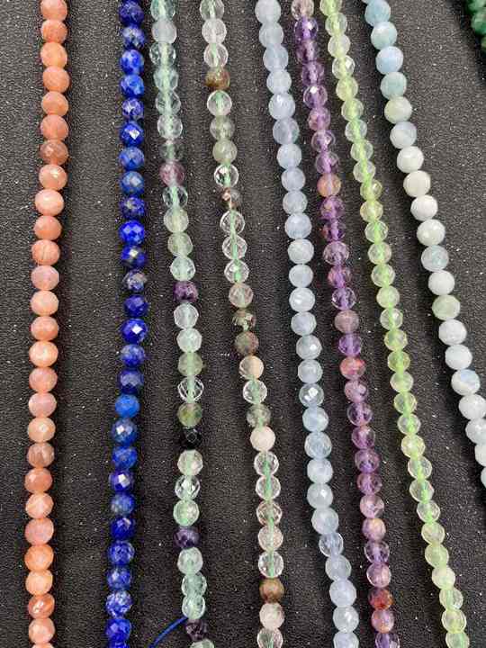 -----DIY 6mm faceted gemstone beads