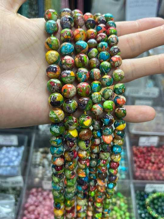 ----loose beads Colorful jasper