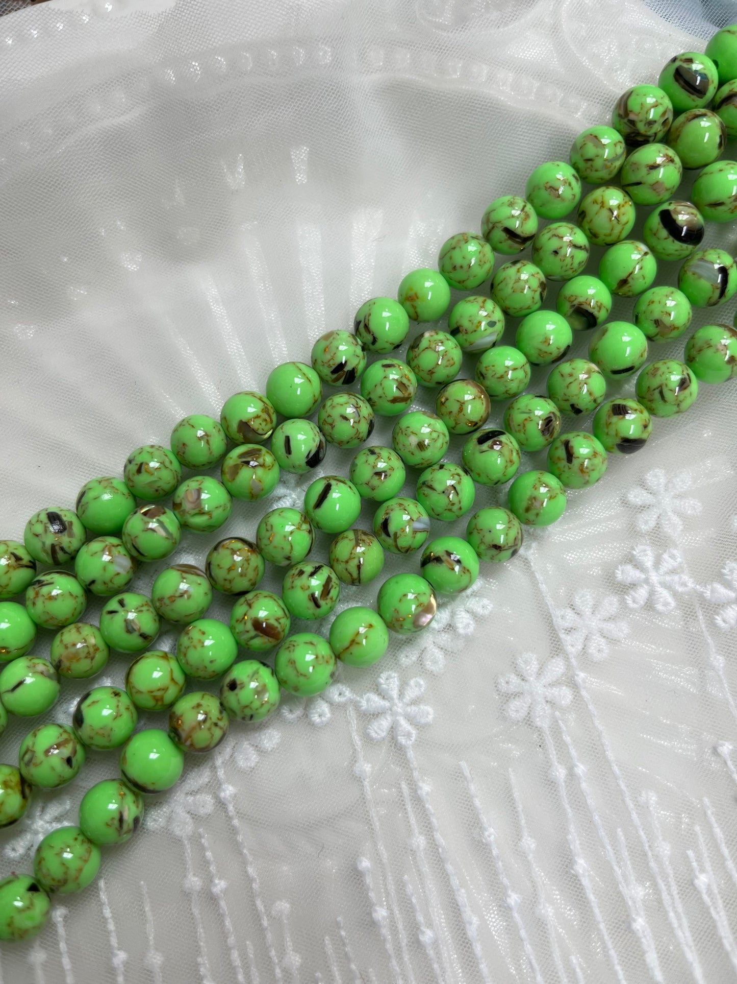 new immitation shell 8mm Round Loose Beads