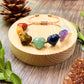 -----7 Chakra Beaded Bracelet with Amethyst Tiger's Eye Green Aventurine Heart Trendy Jewelry for Love Harmony Anniversary Gift