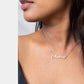 Classic Stainless Steel Birthstone Necklace Choker Women Jewelry