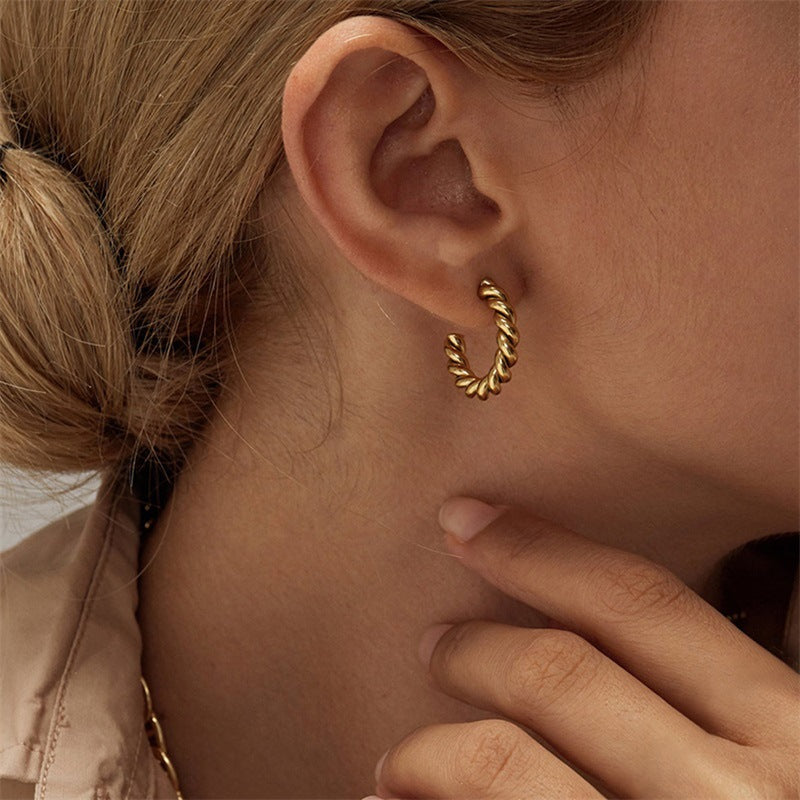 STAINLESS STEEL EARRINGS GOLD PLATING