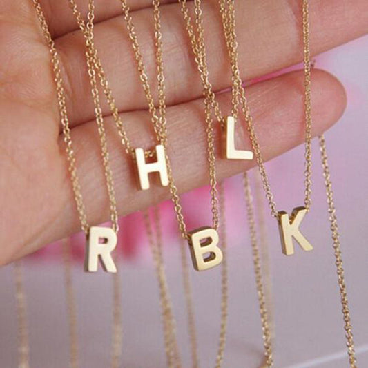 minimalist letter necklace