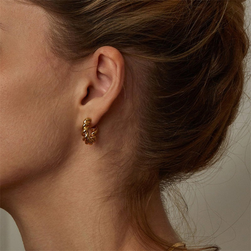 STAINLESS STEEL EARRINGS GOLD PLATING