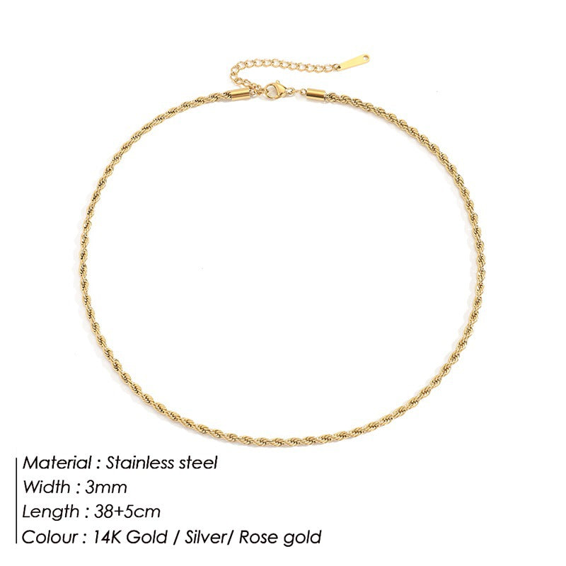 3mm 4mm stianless steel necklace chain