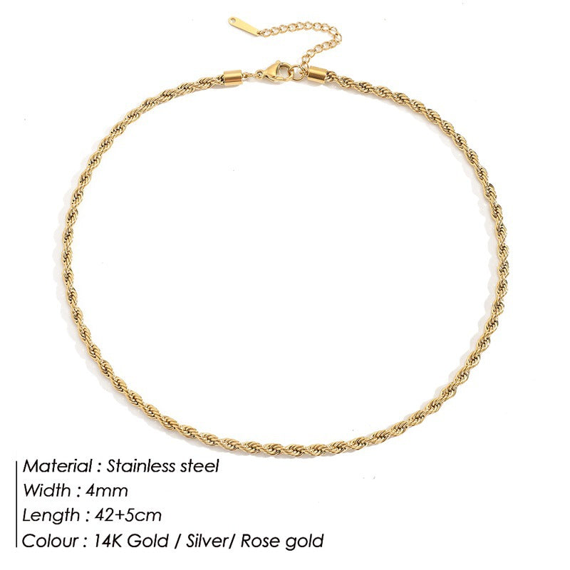 3mm 4mm stianless steel necklace chain