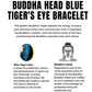 1pcs Buddha Head Blue Tiger's Eye Bracelet
