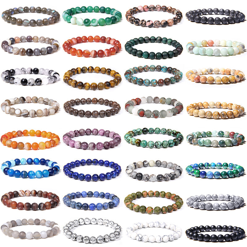 8MM Crystal/Rose Quartz/Amethyst/Malachite More Bracelets