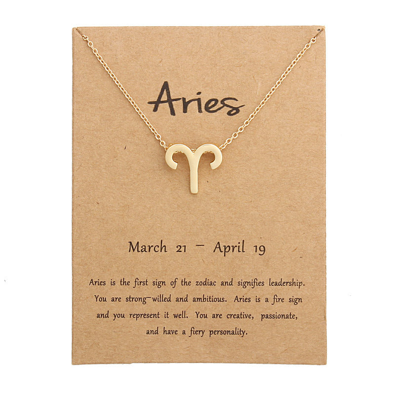 stainless steel zodiac sign necklace