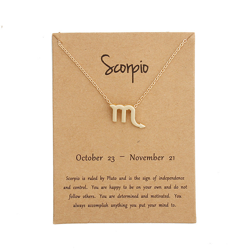 stainless steel zodiac sign necklace
