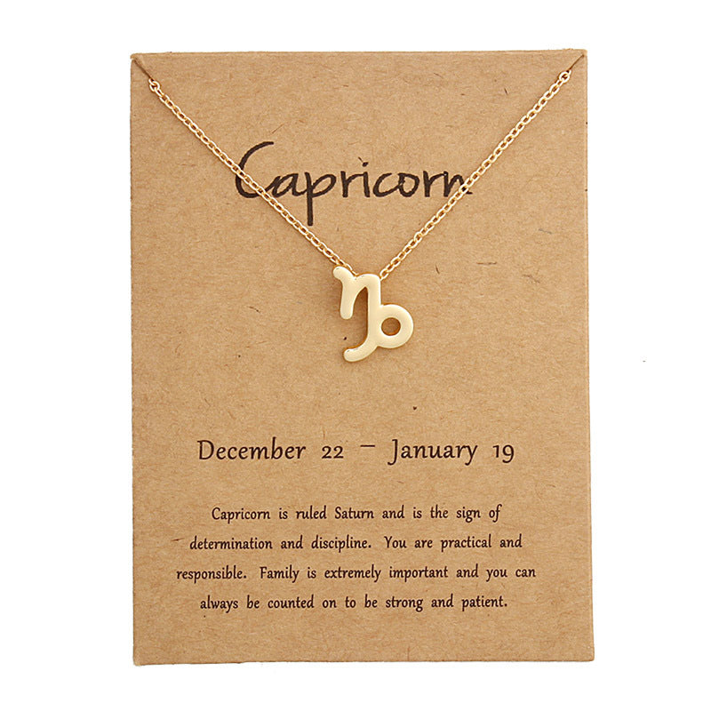 stainless steel zodiac sign necklace