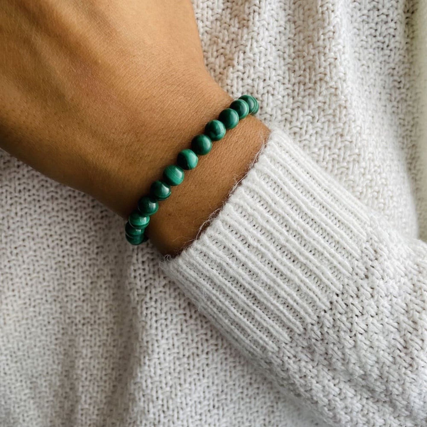 1pcs anti-anxiety green malachite stone bracelet