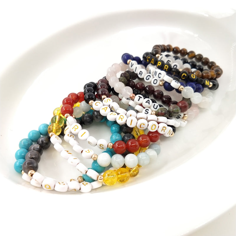 zodiac gemstone bracelet