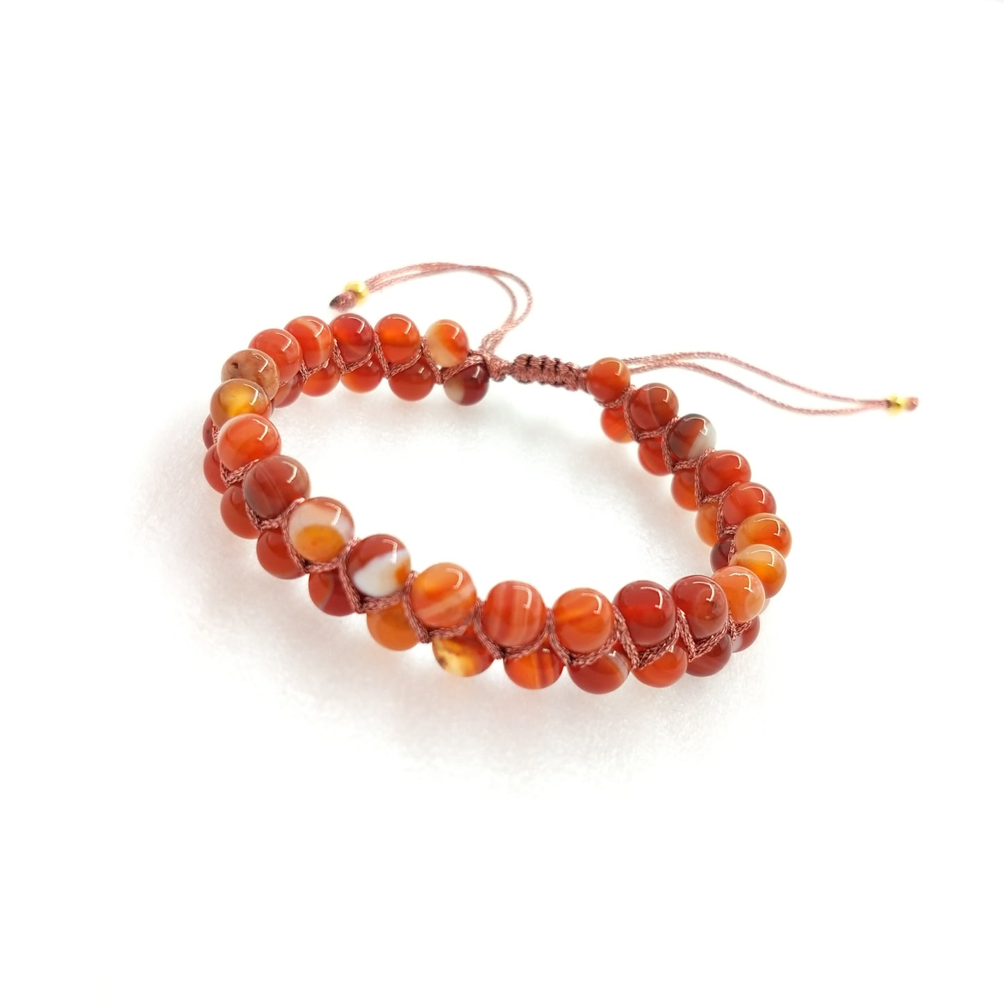 1pcs double row fengshui lucky gemstone bracelet