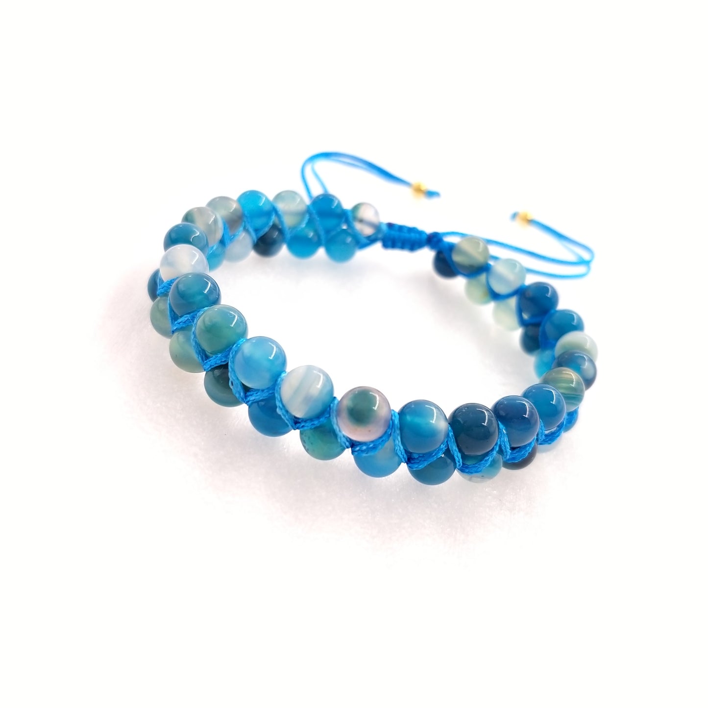 1pcs double row fengshui lucky gemstone bracelet